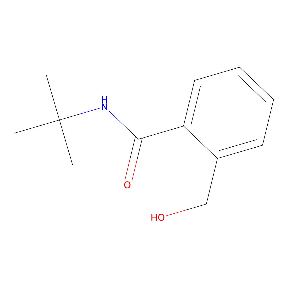 N-tert-Butyl-2-(hydroxymethyl)benzamide molecular structure, CAS 134750-51-9