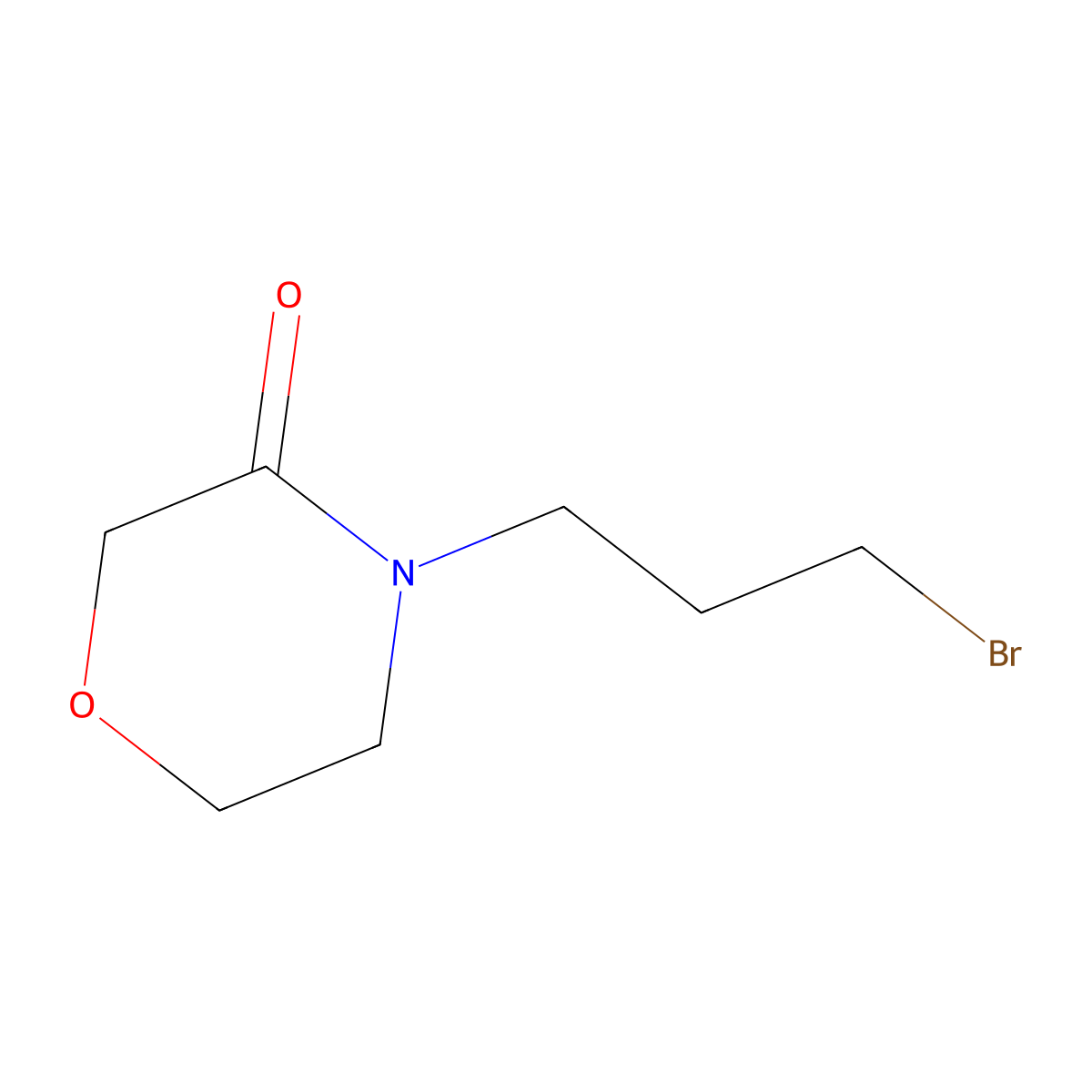 4-(3-Bromopropyl)morpholin-3-one molecular structure, CAS 1347548-91-7