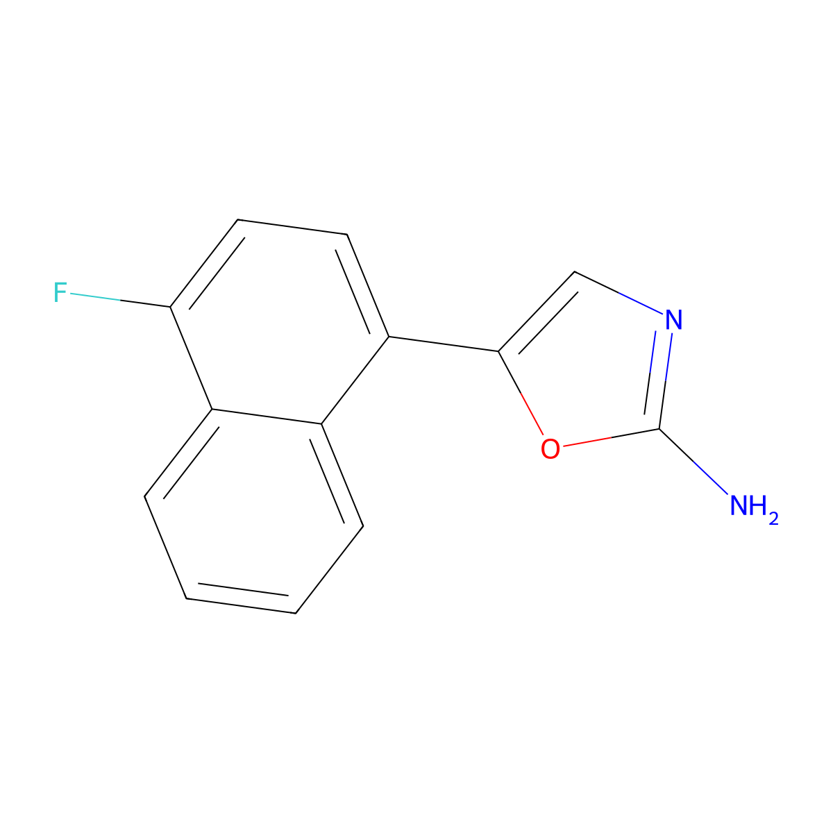 5-(4-Fluoronaphthalen-1-yl)oxazol-2-amine molecular structure, CAS 1347669-67-3