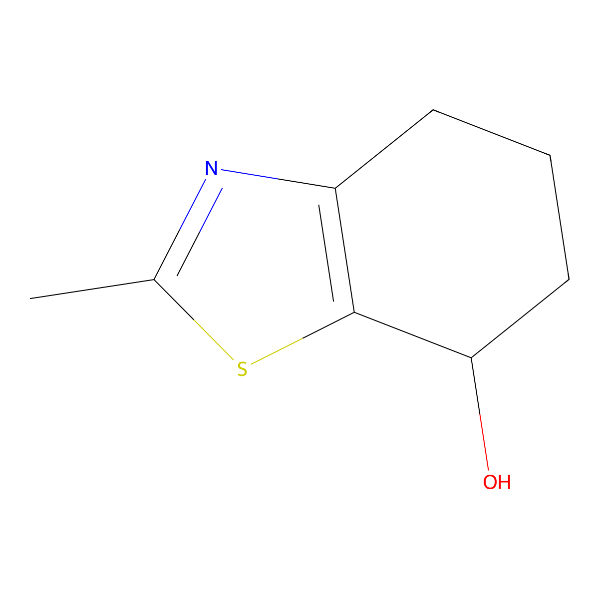 2-Methyl-4,5,6,7-tetrahydro-1,3-benzothiazol-7-ol molecular structure, CAS 134767-55-8