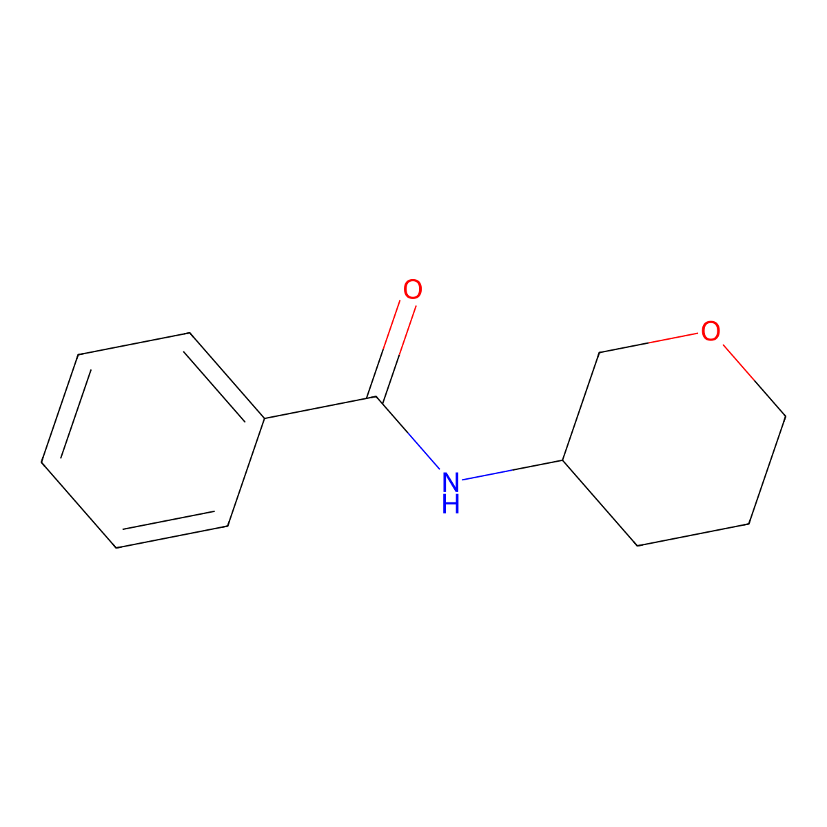 (R)-N-(tetrahydro-2H-pyran-3-yl)benzamide molecular structure, CAS 1347675-92-6