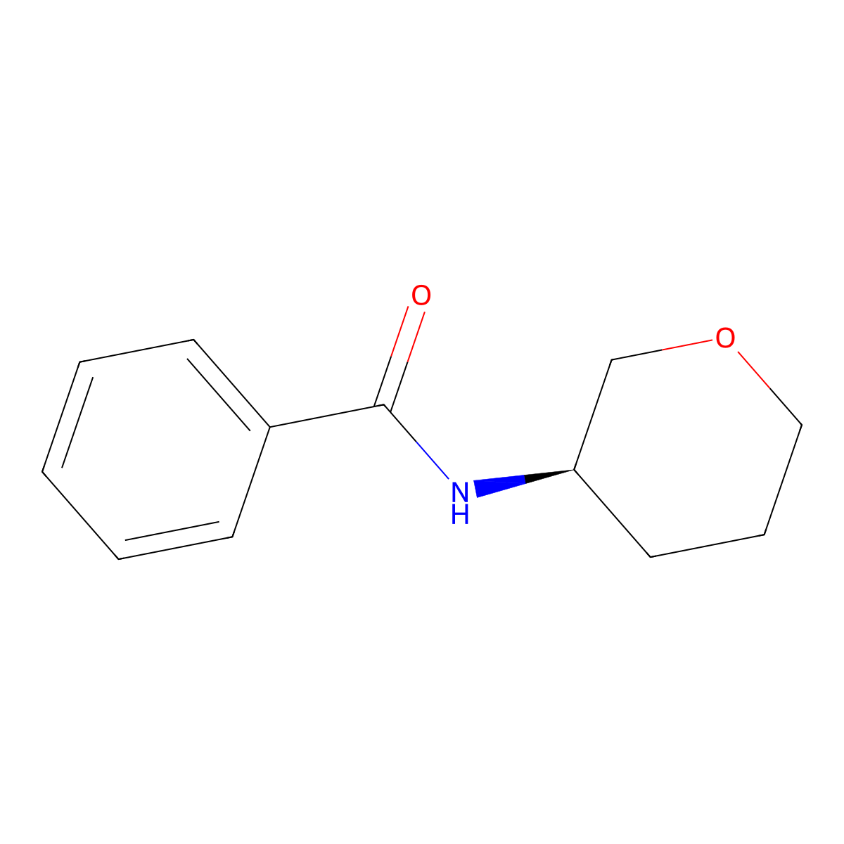 (R)-N-(tetrahydro-2H-pyran-3-yl)benzamide molecular structure, CAS 1347675-92-6