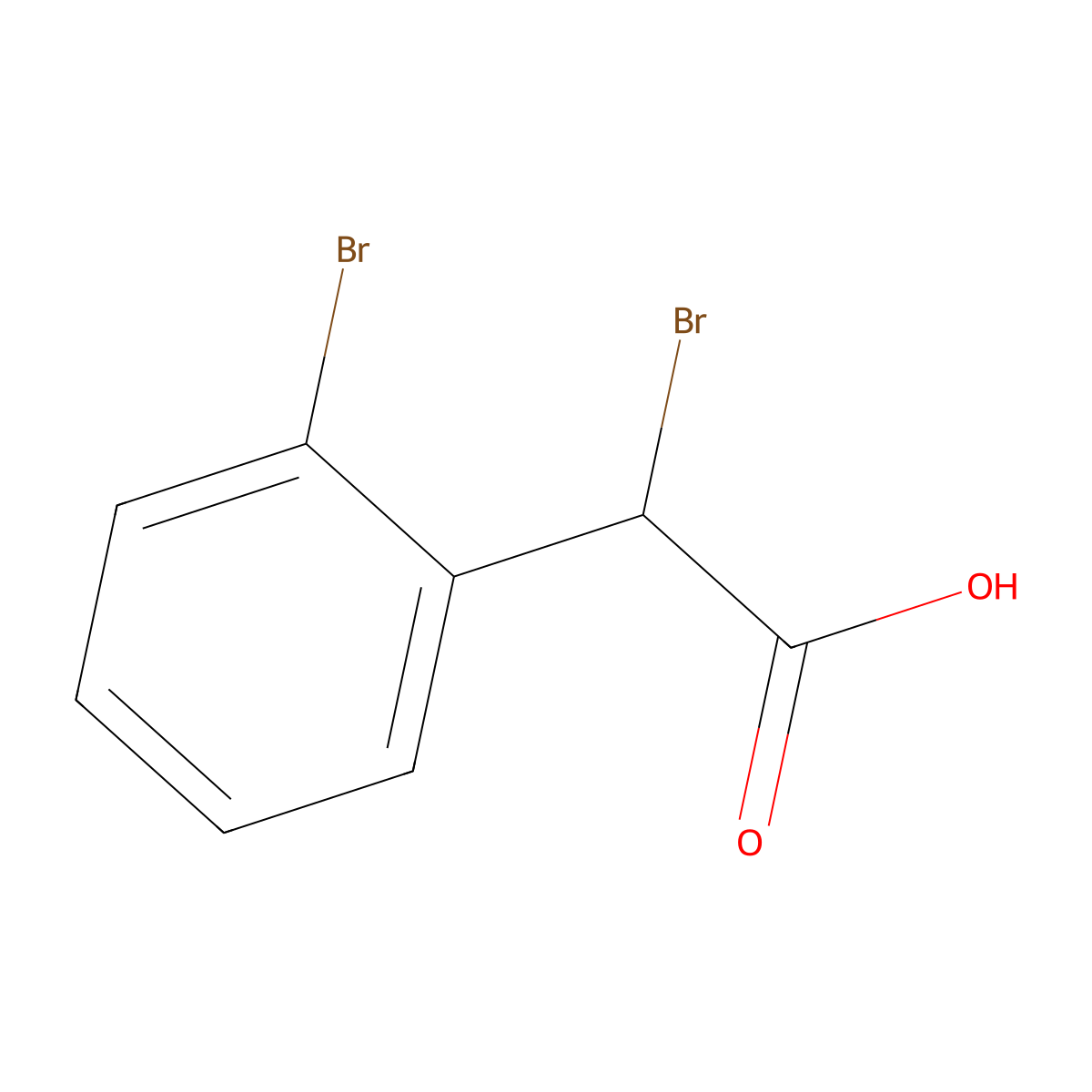 2-Bromo-2-(2-bromophenyl)acetic acid molecular structure, CAS 134770-08-4