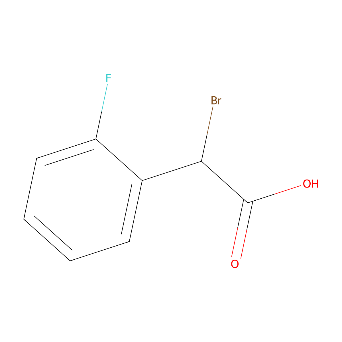 Bromo(2-fluorophenyl)acetic acid molecular structure, CAS 134770-09-5