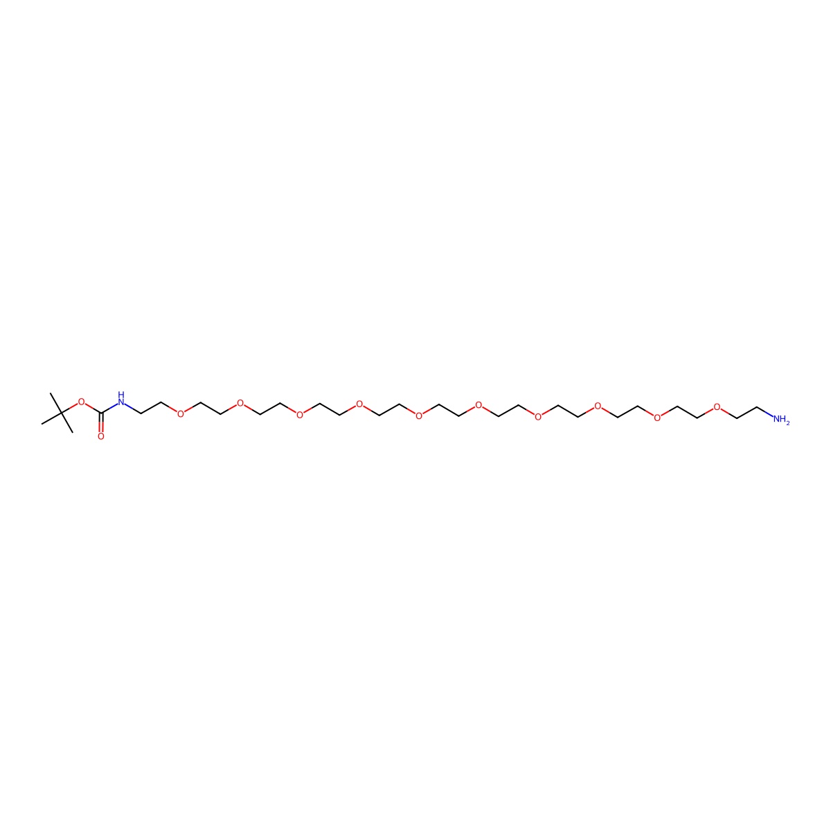BocNH-PEG10-CH2CH2NH2 molecular structure, CAS 1347704-59-9