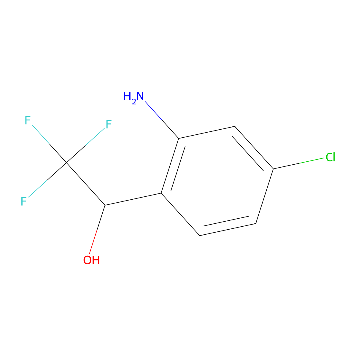 1-(2-Amino-4-chlorophenyl)-2,2,2-trifluoroethanol molecular structure, CAS 1347720-67-5