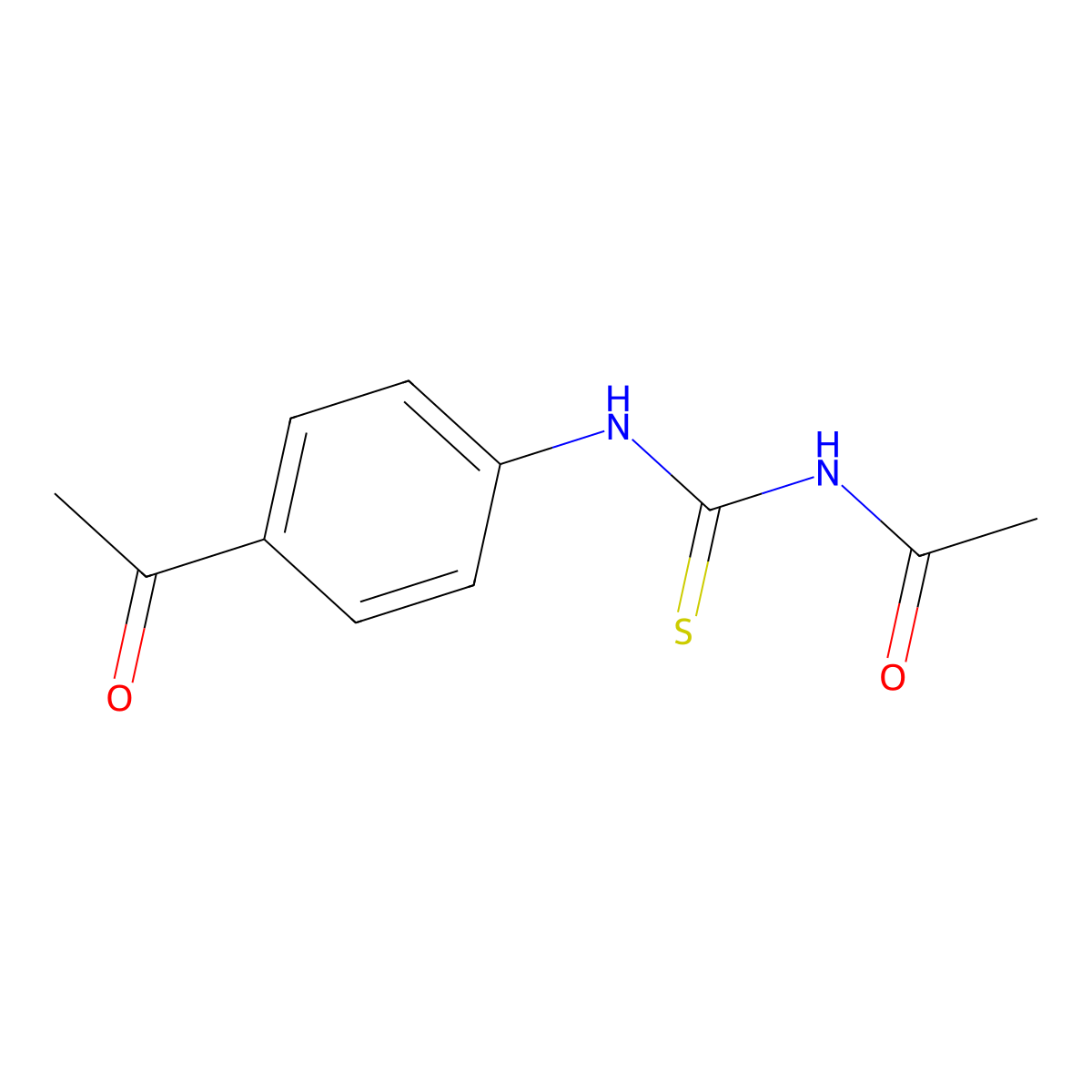 3-Acetyl-1-(4-acetylphenyl)thiourea molecular structure, CAS 134773-14-1
