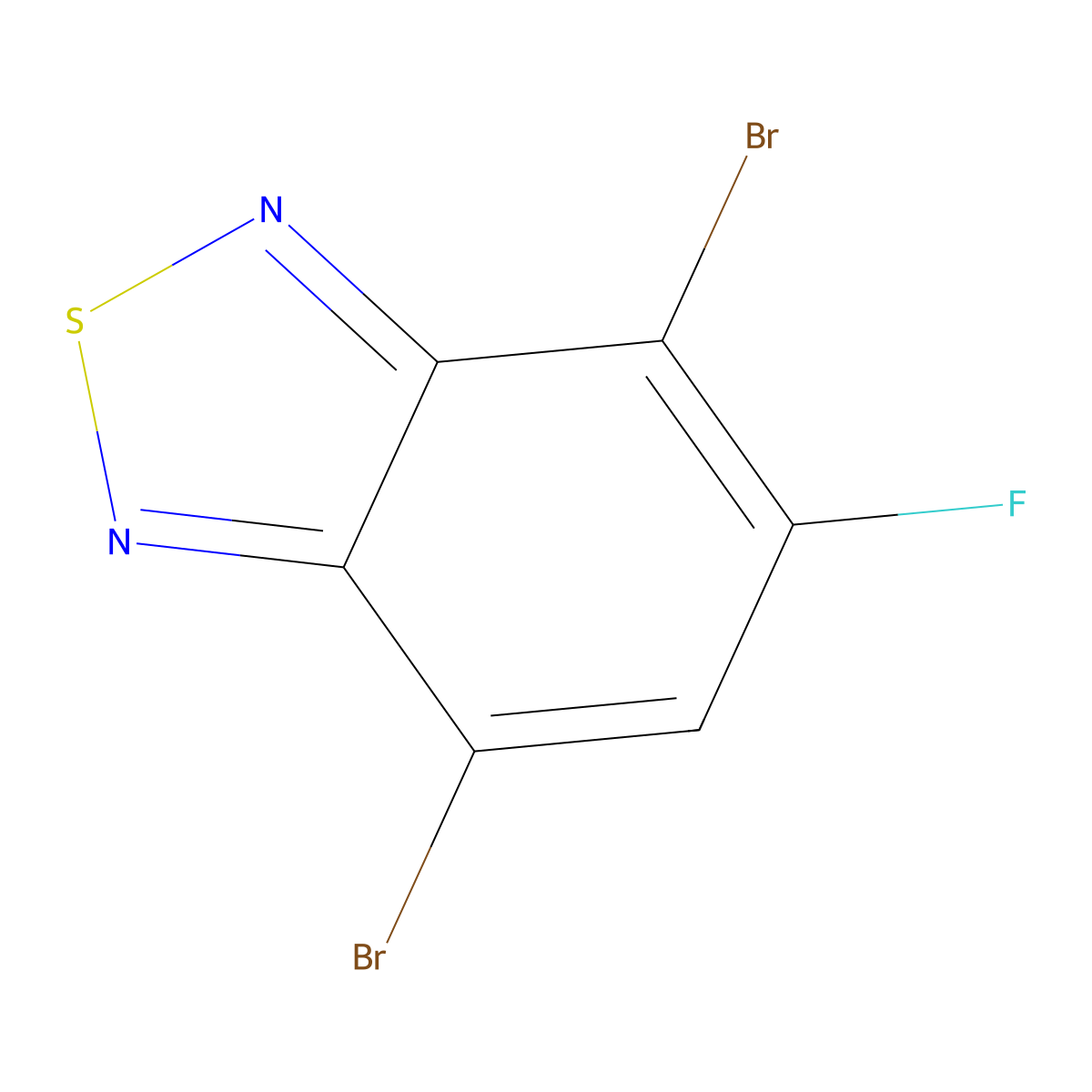 4,7-Dibromo-5-fluoro-2,1,3-benzothiadiazole molecular structure, CAS 1347736-74-6
