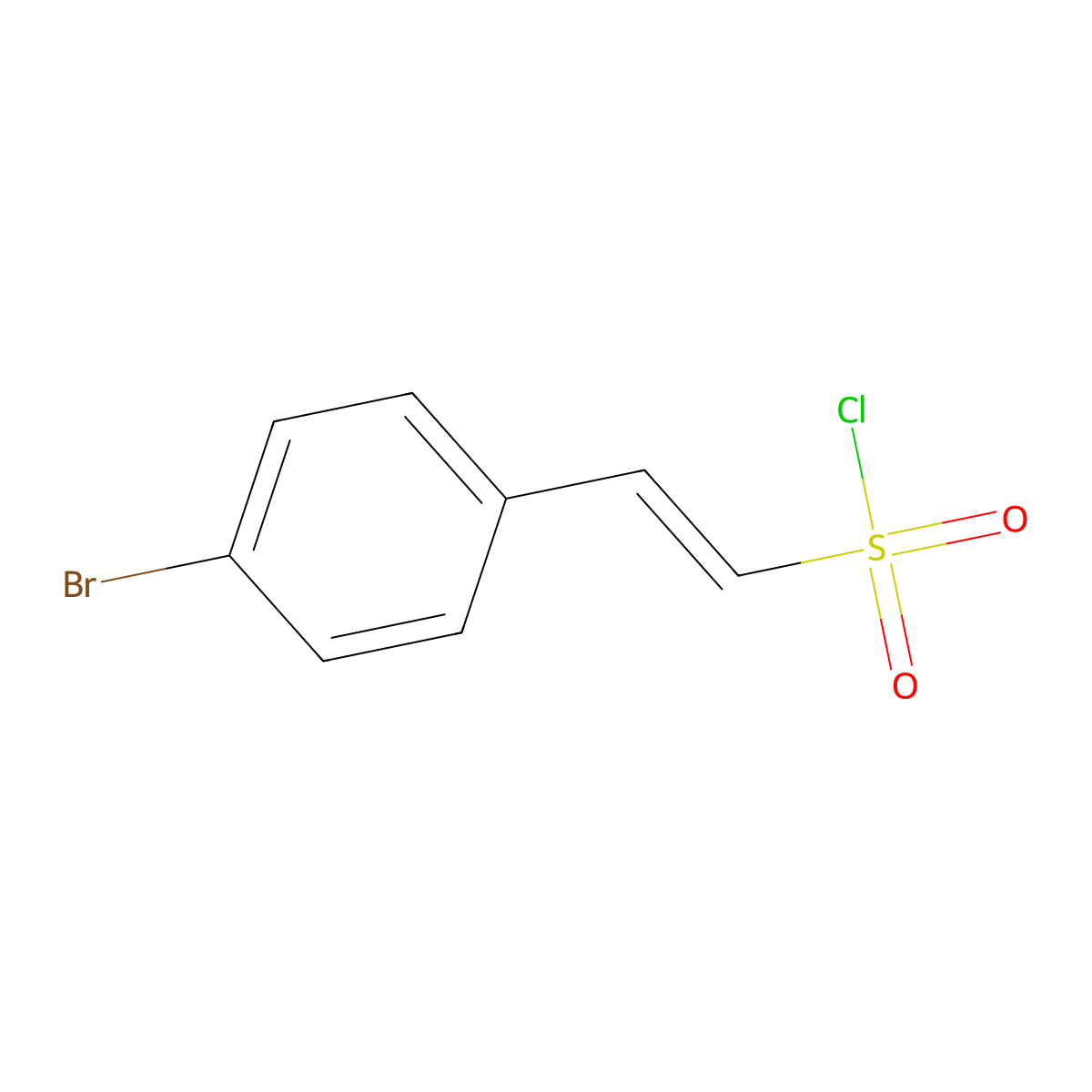 2-(4-Bromophenyl)ethene-1-sulfonyl chloride molecular structure, CAS 1347739-10-9