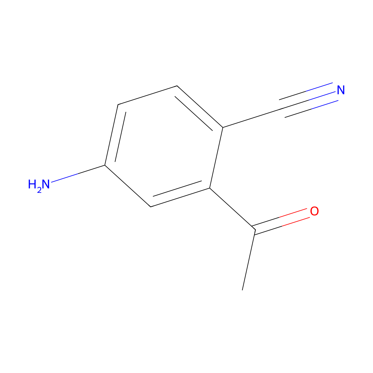 2-Acetyl-4-aminobenzonitrile molecular structure, CAS 1347742-47-5