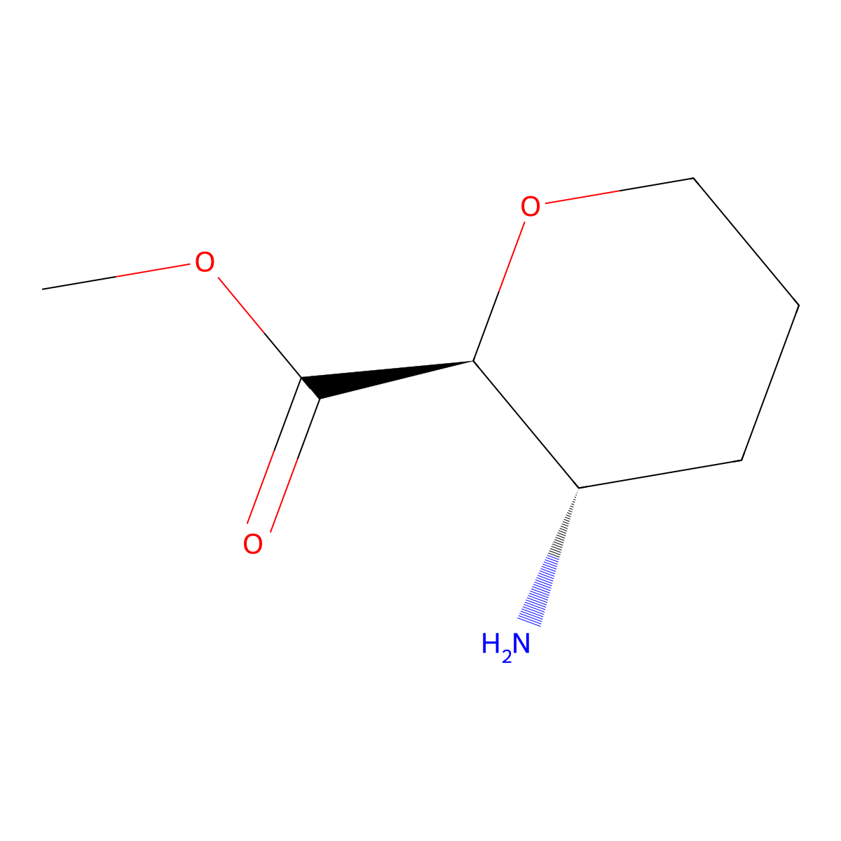 methyl (2S,3S)-3-aminotetrahydropyran-2-carboxylate molecular structure, CAS 1347744-37-9