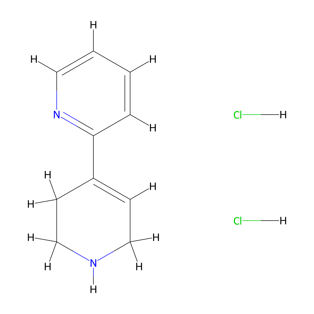 2-(1,2,3,6-Tetrahydropyridin-4-yl)pyridine dihydrochloride molecular structure, CAS 1347744-97-1