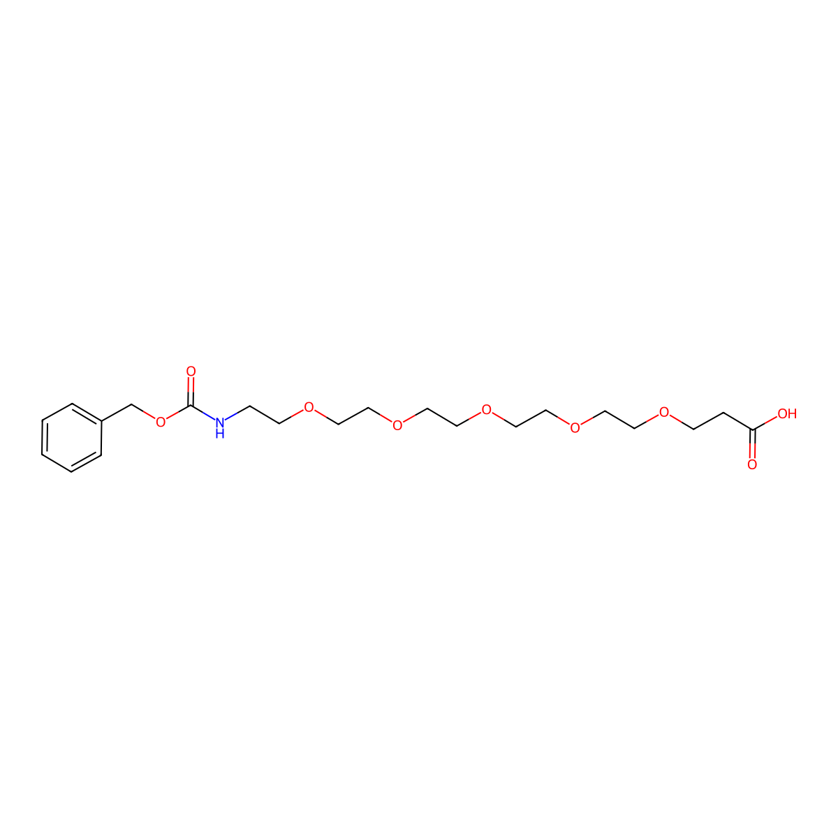 Cbz-N-amido-PEG5-acid molecular structure, CAS 1347750-74-6