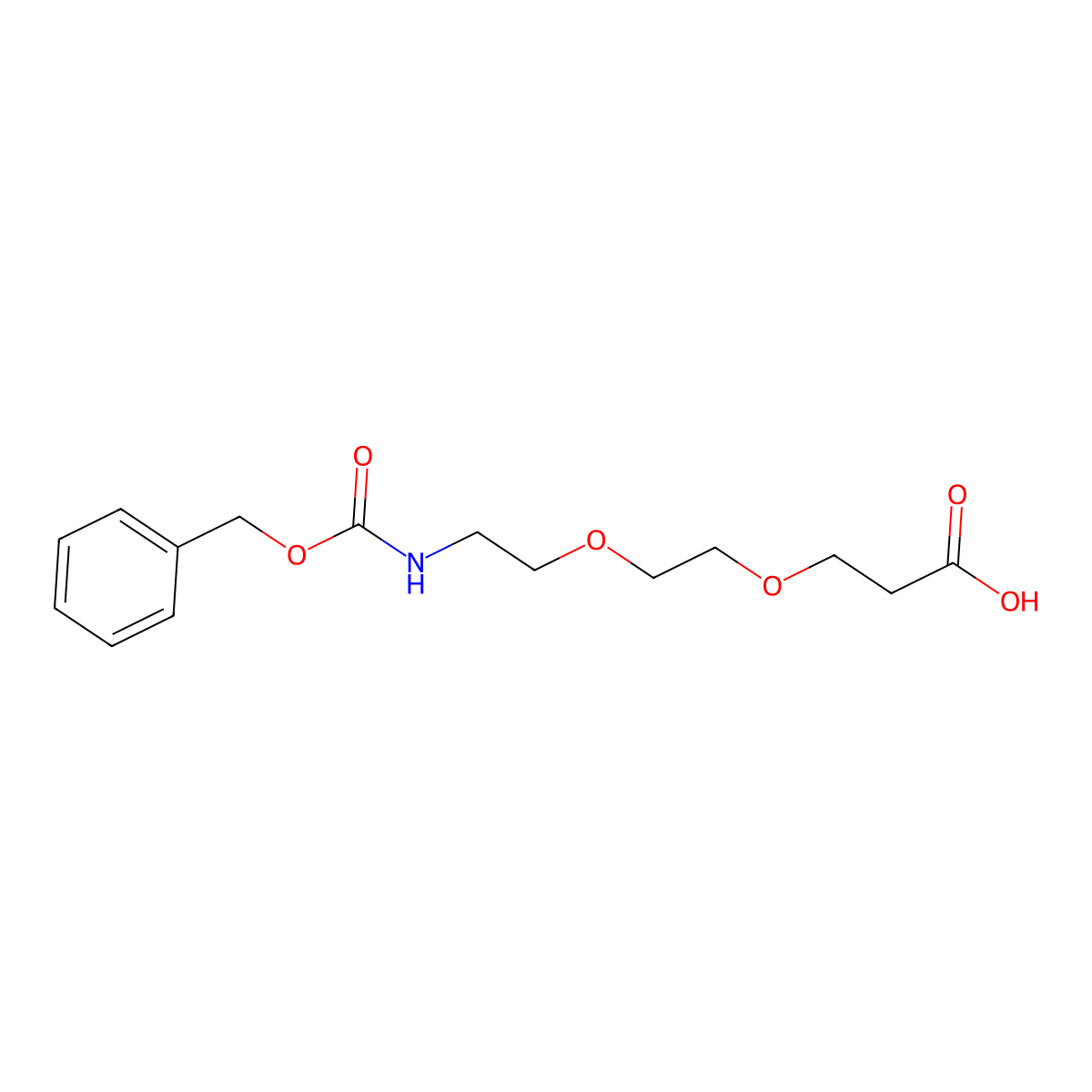 Cbz-N-amido-PEG2-acid molecular structure, CAS 1347750-76-8