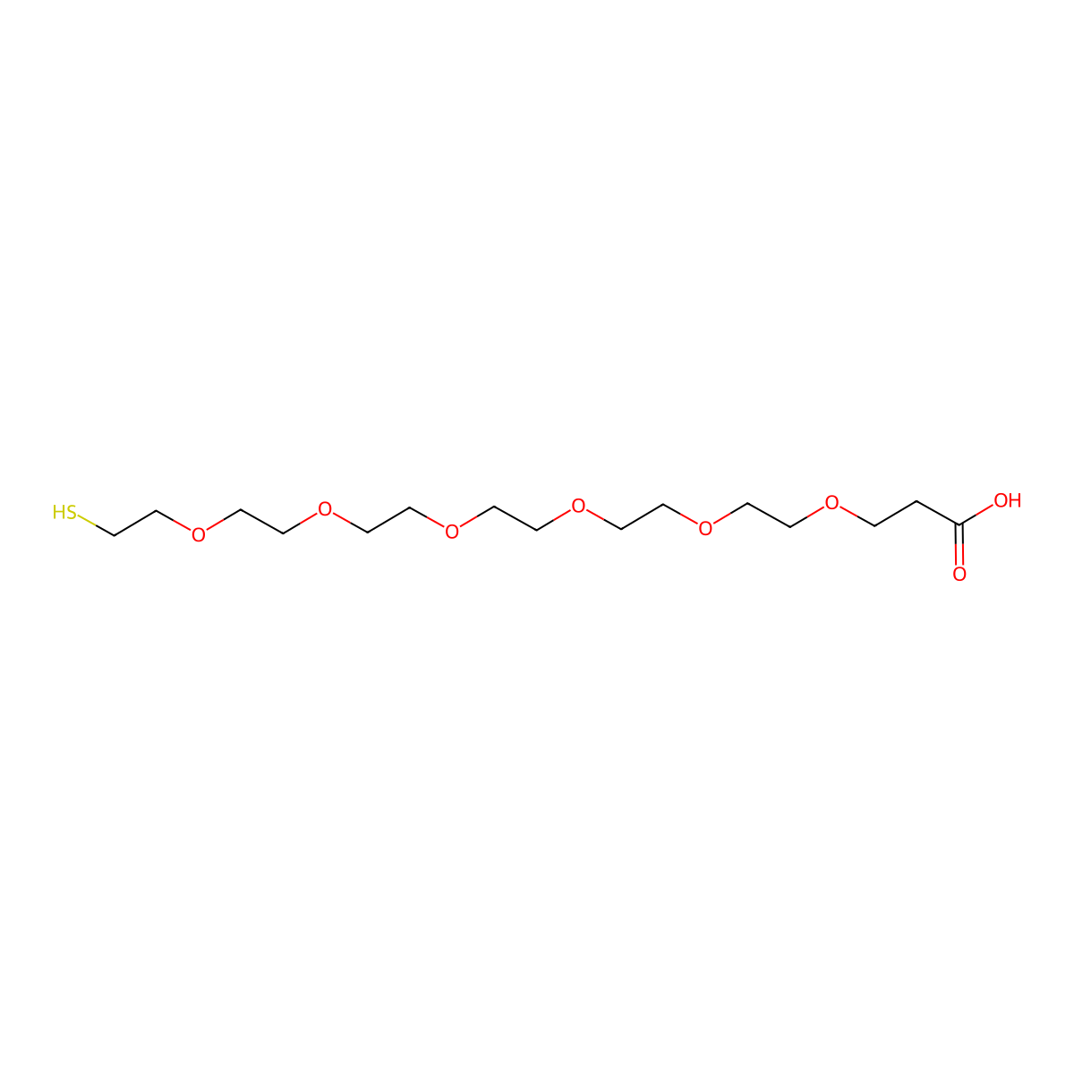 Thiol-PEG6-acid molecular structure, CAS 1347750-77-9