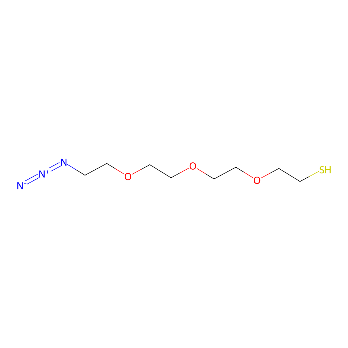 HS-Peg3-CH2CH2N3 molecular structure, CAS 1347750-79-1