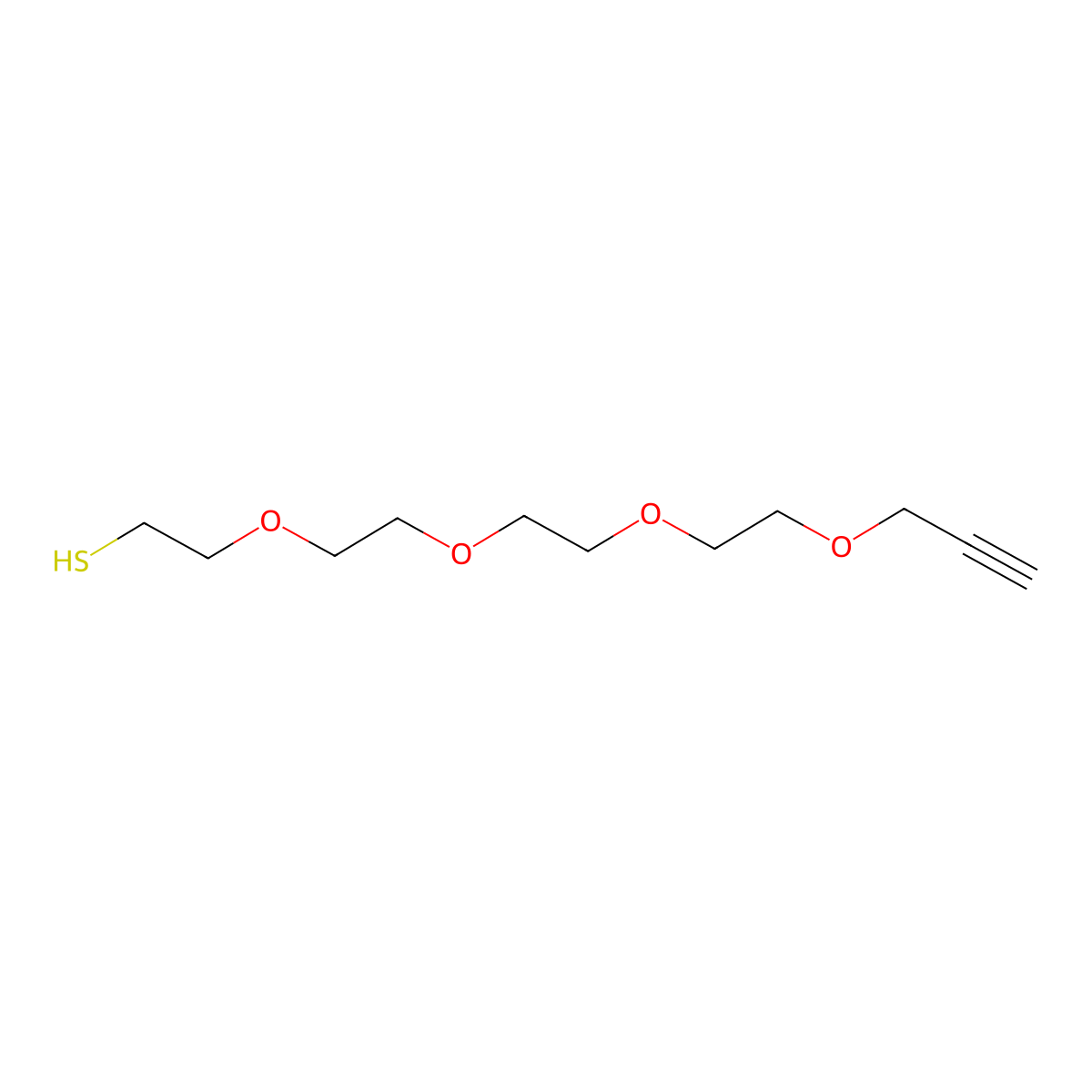 Propargyl-PEG4-thiol molecular structure, CAS 1347750-80-4