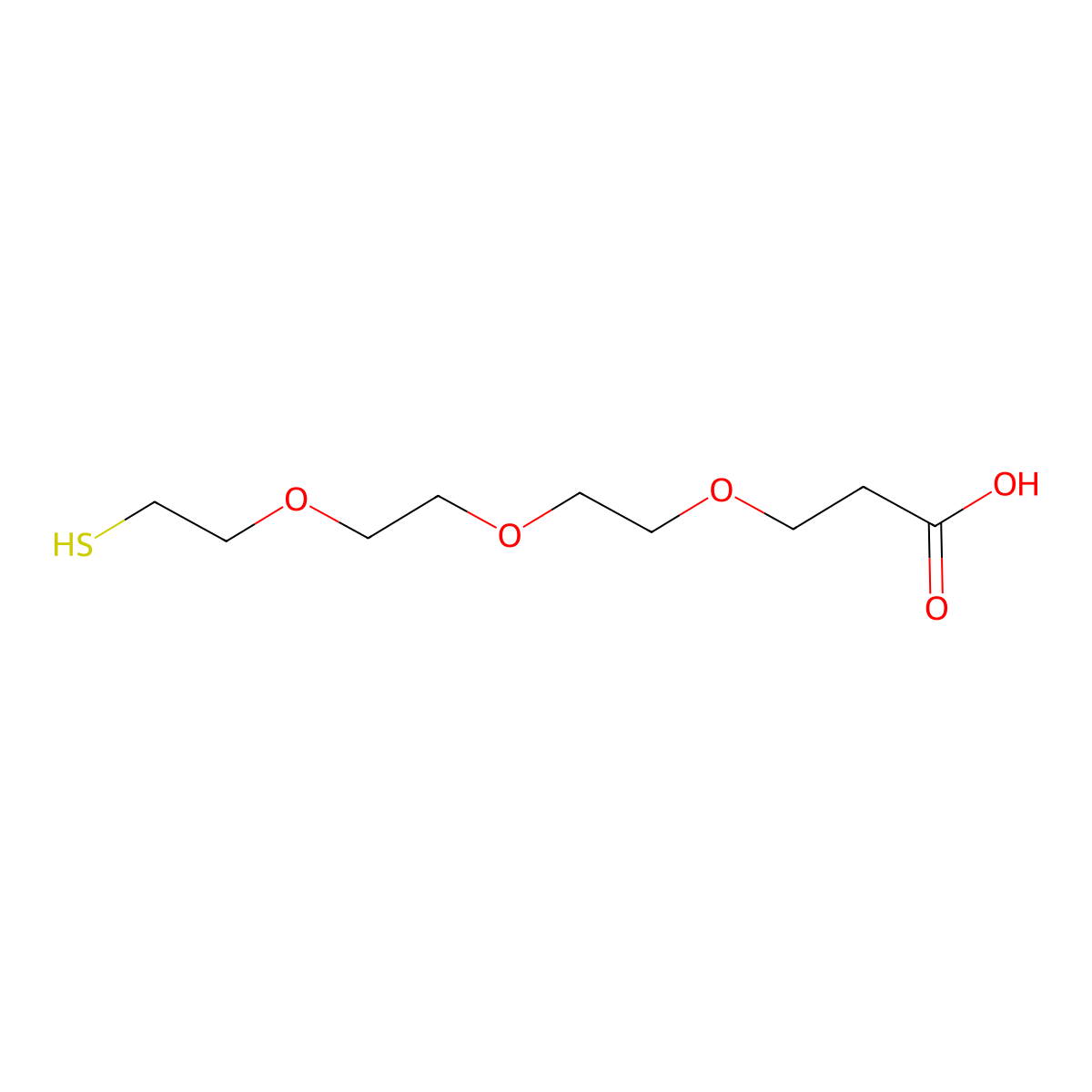Thiol-PEG3-acid molecular structure, CAS 1347750-82-6