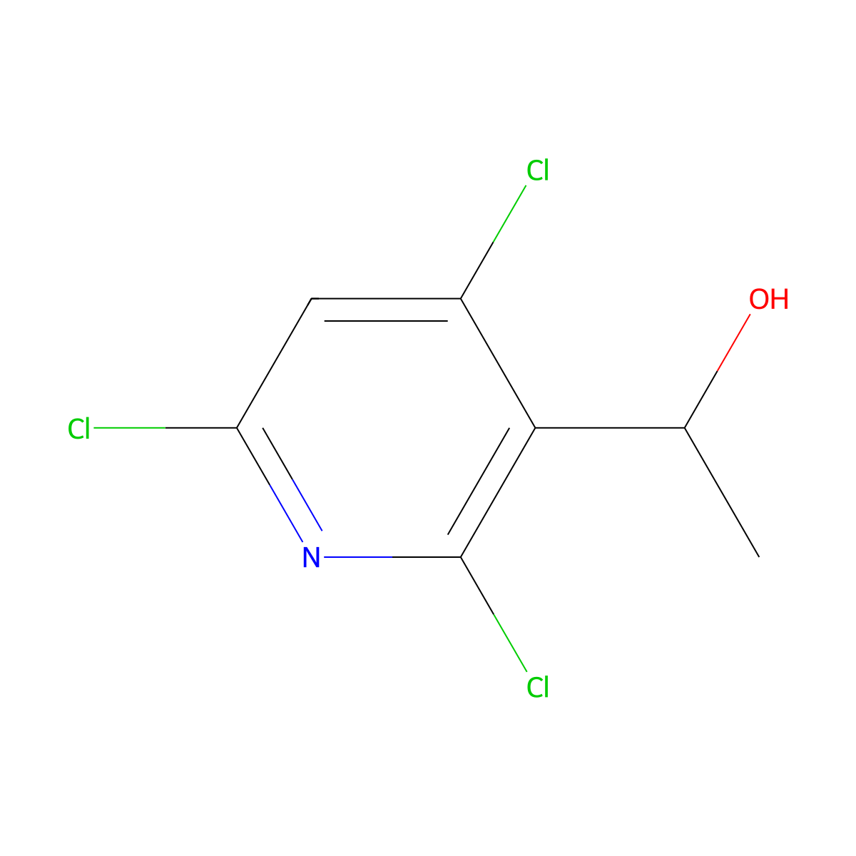 1-(2,4,6-Trichloropyridin-3-yl)ethanol molecular structure, CAS 1347759-12-9