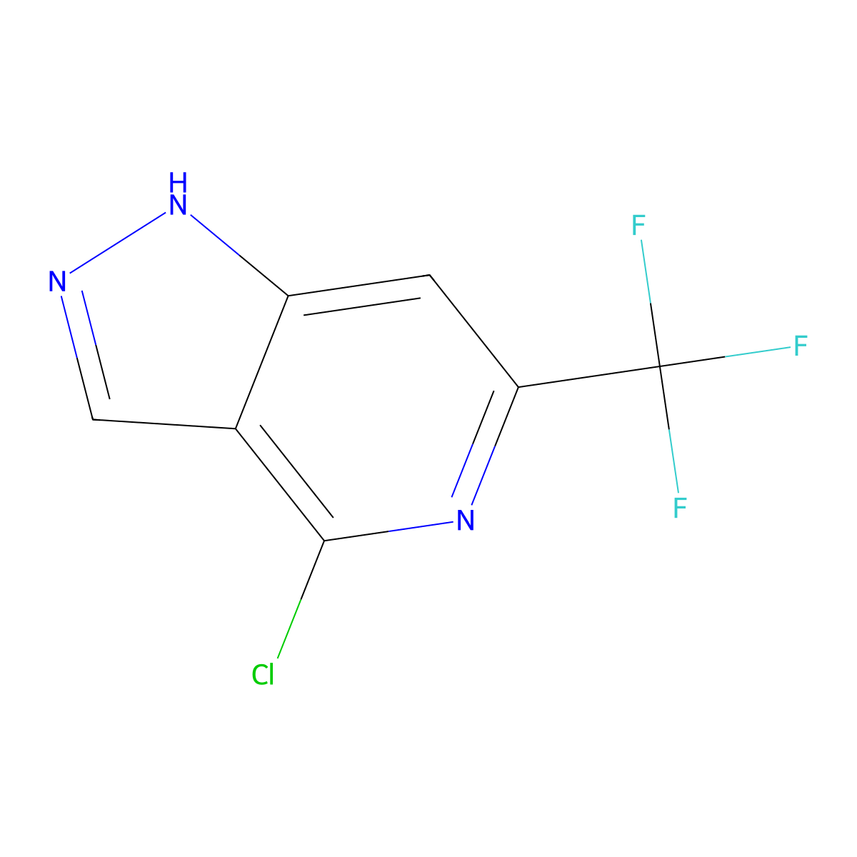 4-chloro-6-(trifluoromethyl)-1H-pyrazolo[4,3-c]pyridine molecular structure, CAS 1347759-36-7