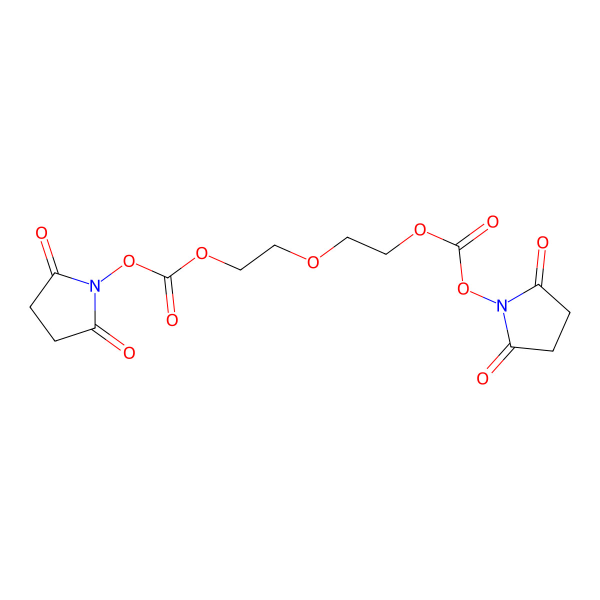 C,C'-(Oxydi-2,1-ethanediyl) bis[C-(2,5-dioxo-1-pyrrolidinyl) carbonate] molecular structure, CAS 1347759-55-0