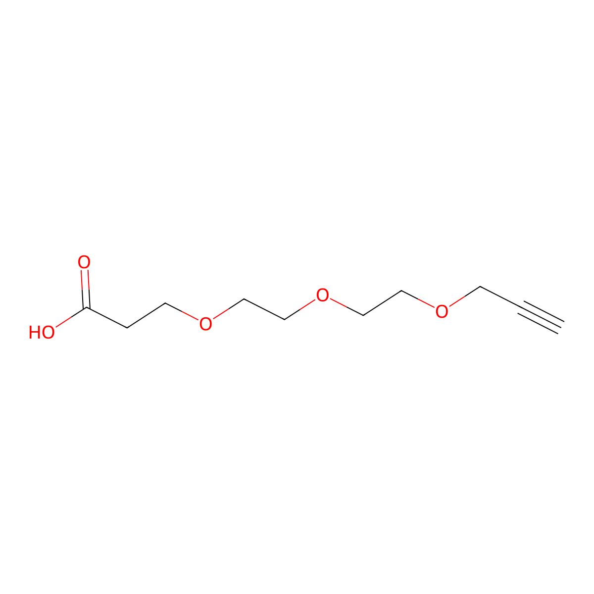 Propargyl-PEG3-Carboxylic Acid molecular structure, CAS 1347760-82-0