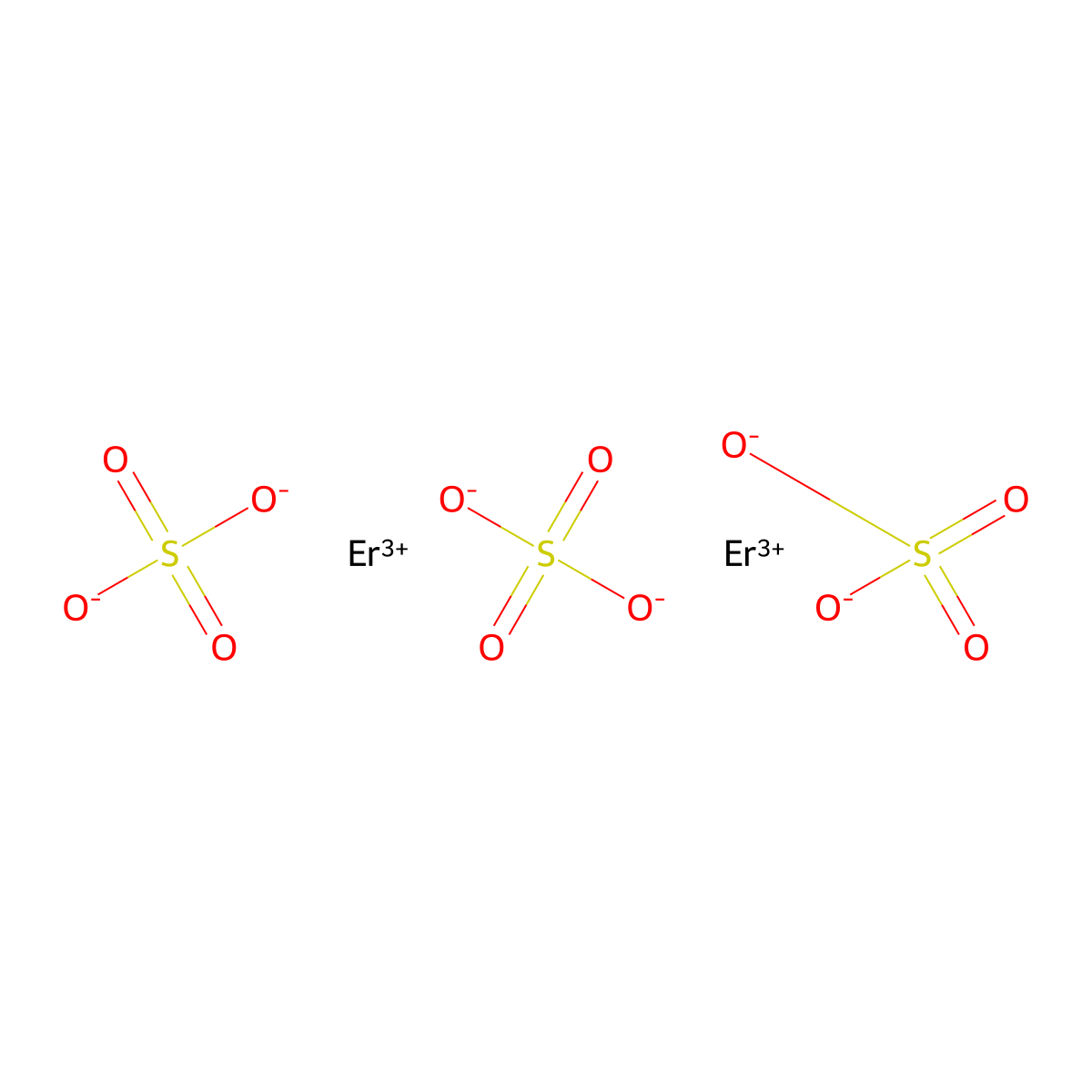 Sulfuric acid, erbium(3+) salt (3:2) molecular structure, CAS 13478-49-4