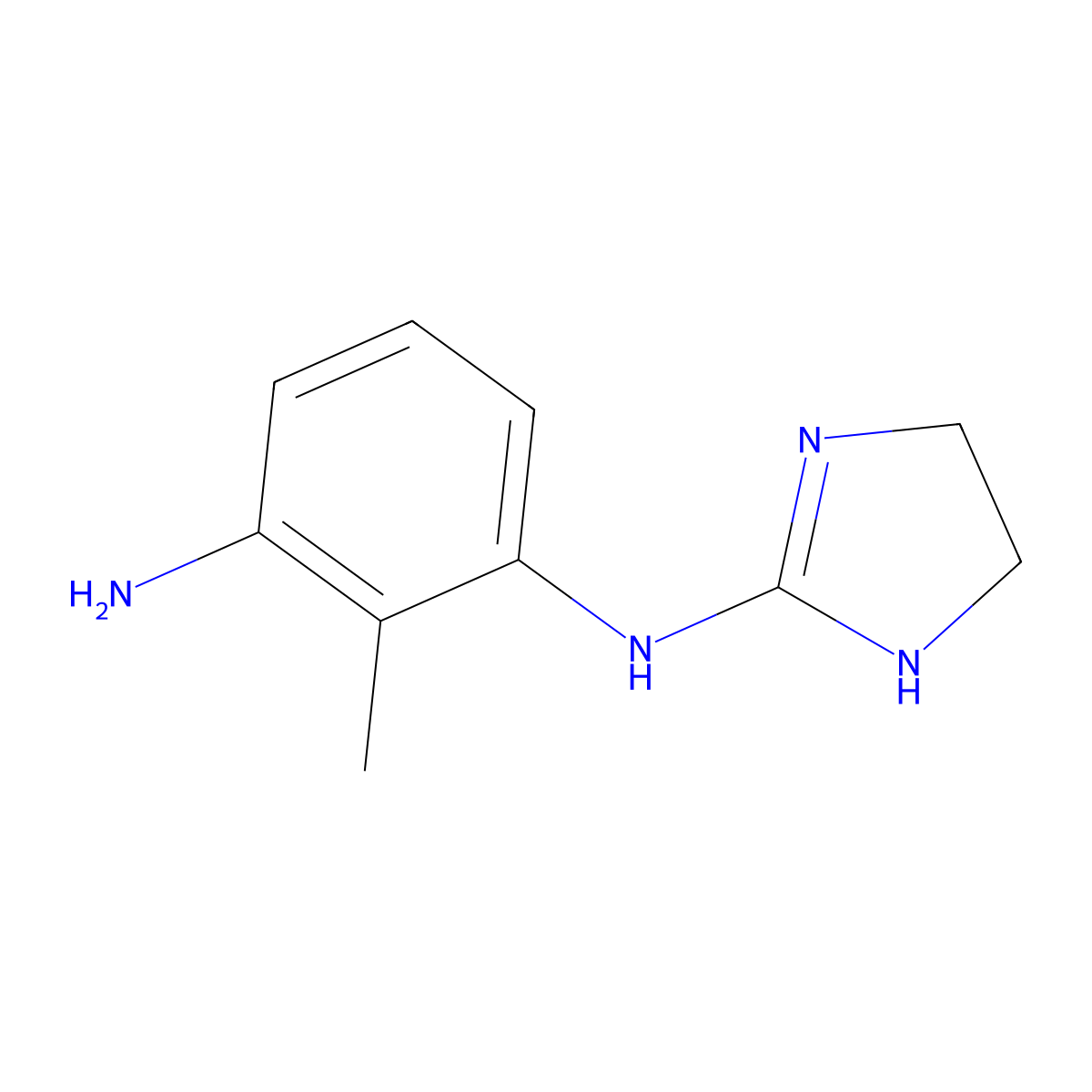 N1-(4,5-dihydro-1H-imidazol-2-yl)-2-methylbenzene-1,3-diamine molecular structure, CAS 1347811-92-0