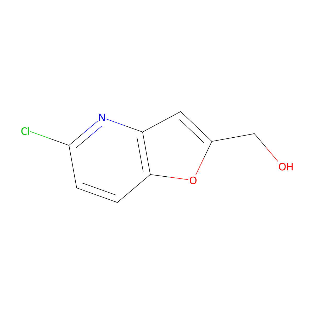 (5-Chlorofuro(3,2-b)pyridin-2-yl)methanol molecular structure, CAS 1347814-95-2
