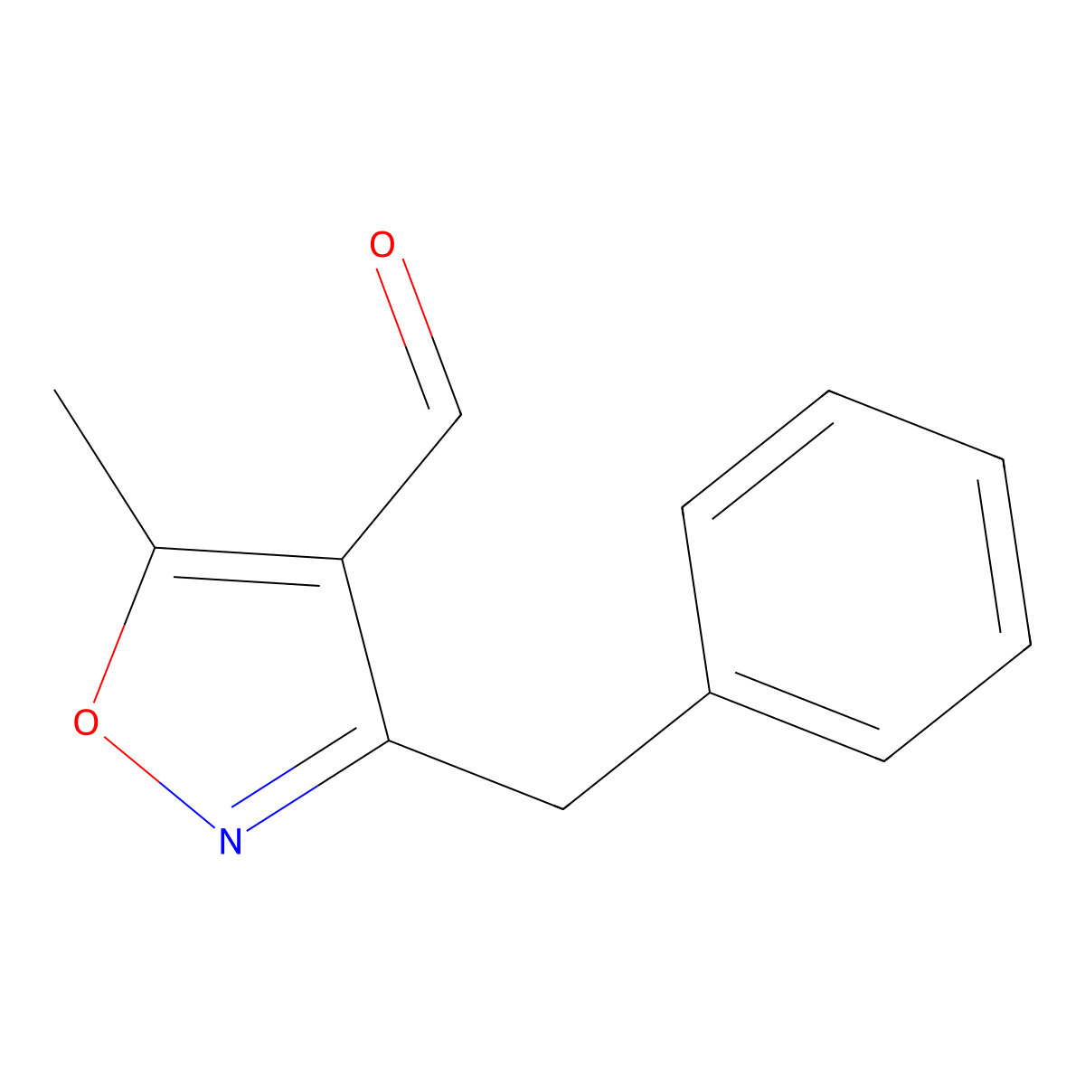 3-Benzyl-5-methyl-1,2-oxazole-4-carbaldehyde molecular structure, CAS 1347814-98-5