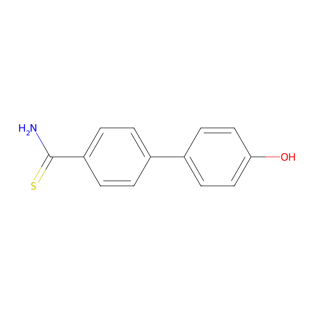 4'-Hydroxy-[1,1'-biphenyl]-4-carbothioamide molecular structure, CAS 1347814-99-6