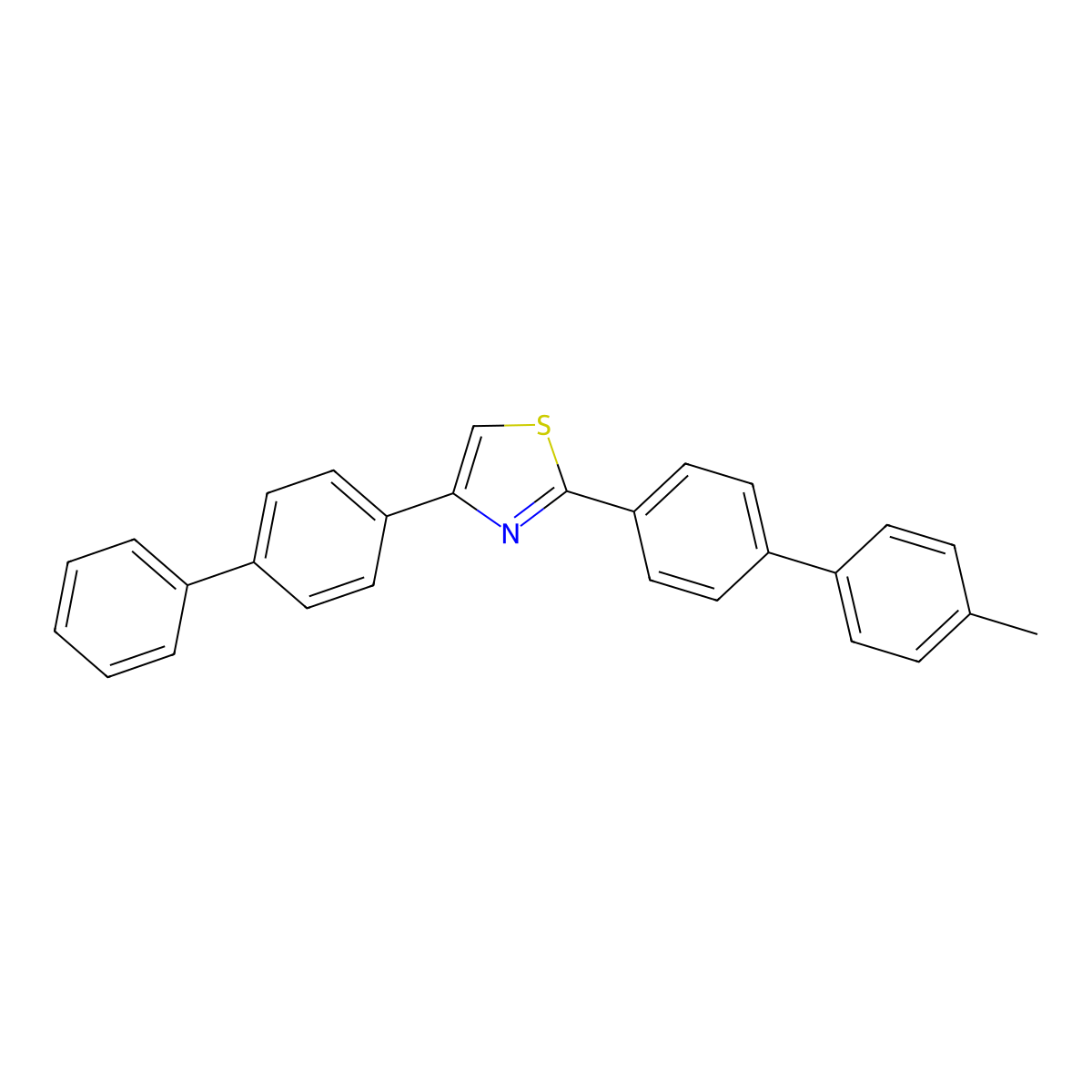 4-(4-Biphenylyl)-2-(4'-methyl-4-biphenyl-yl)thiazole molecular structure, CAS 1347815-04-6