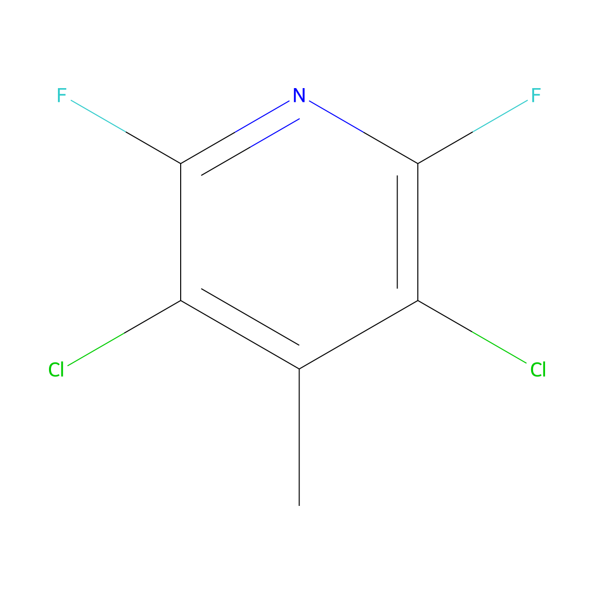 3,5-Dichloro-2,6-difluoro-4-methylpyridine molecular structure, CAS 1347815-16-0