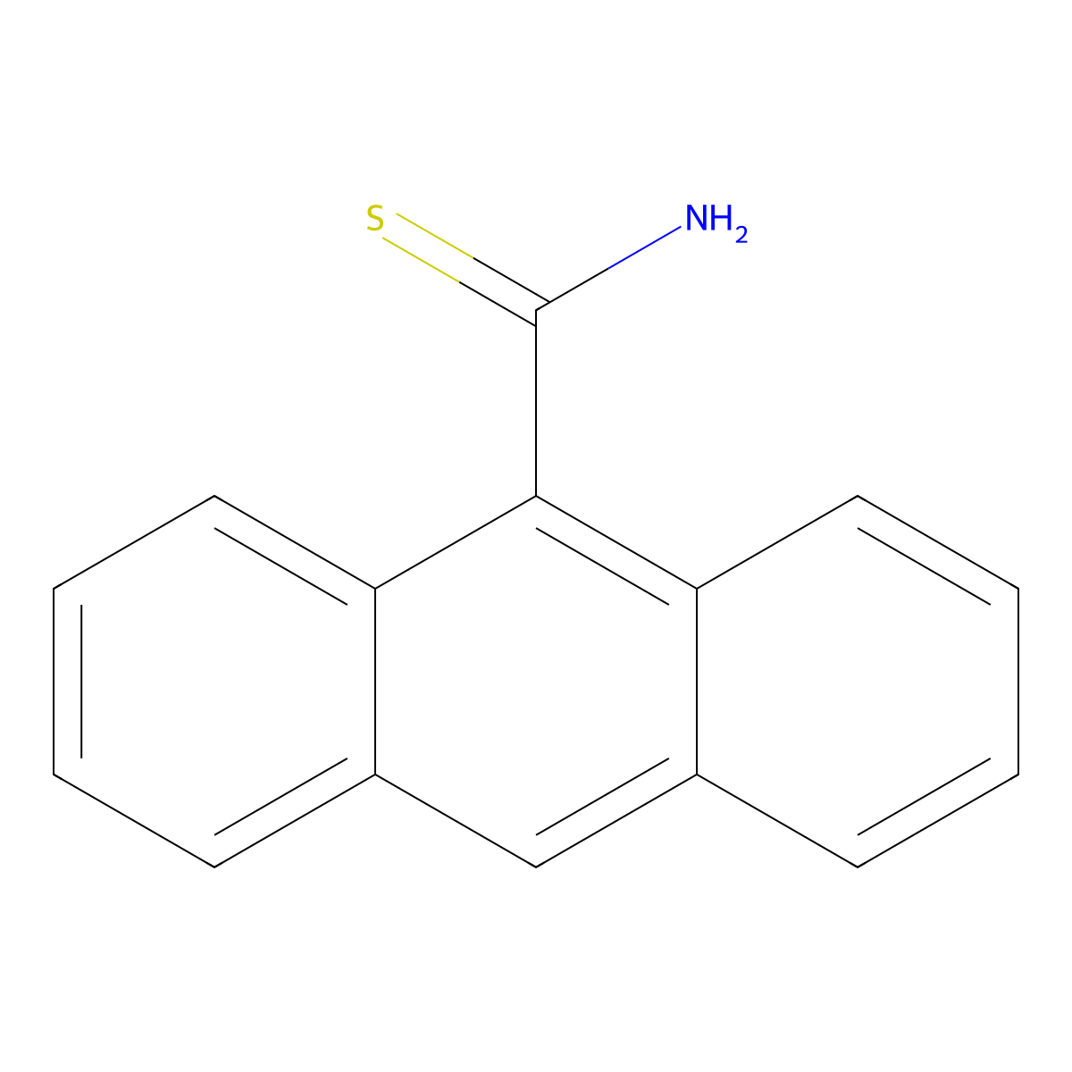 Anthracene-9-thiocarboxamide molecular structure, CAS 1347815-19-3