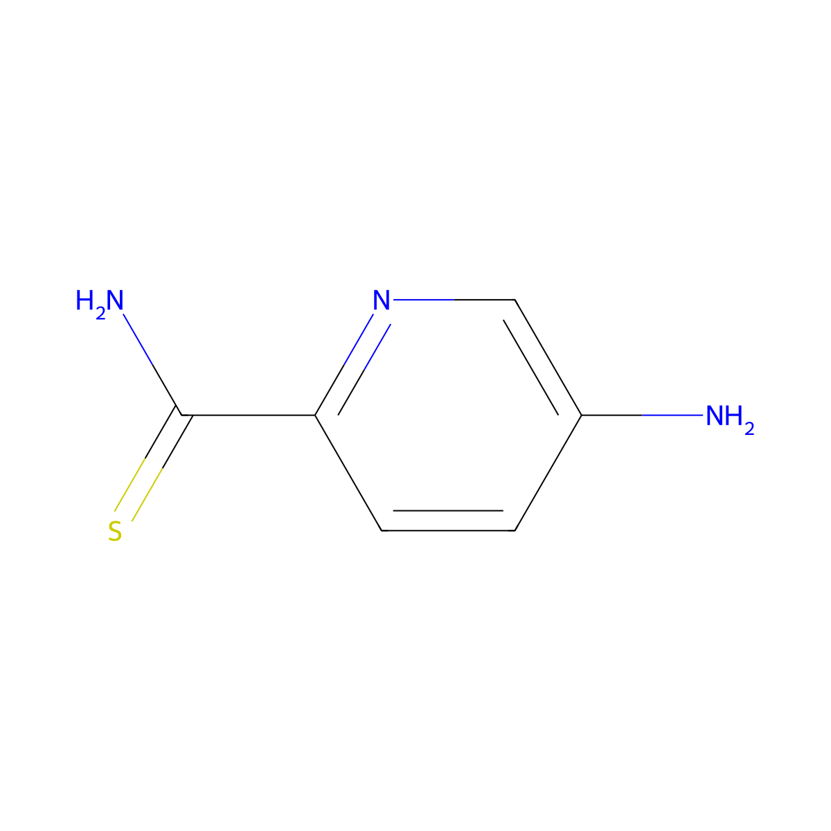 5-Aminopyridine-2-carbothioamide molecular structure, CAS 1347815-39-7