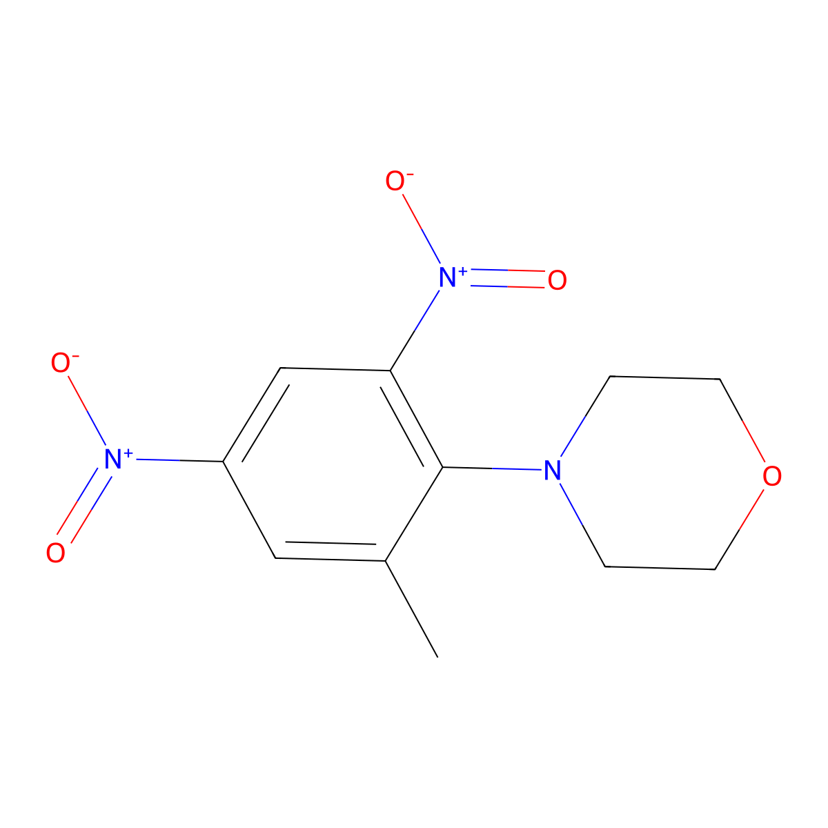 4-(2-Methyl-4,6-dinitrophenyl)morpholine molecular structure, CAS 134787-65-8