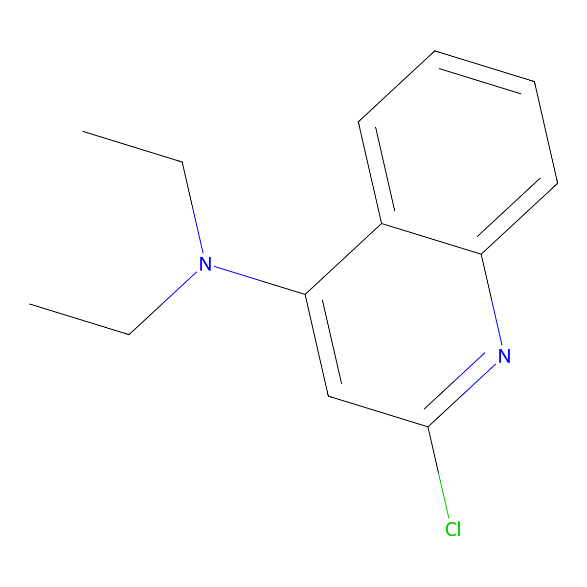 2-Chloro-N,N-diethylquinolin-4-amine molecular structure, CAS 1347871-28-6