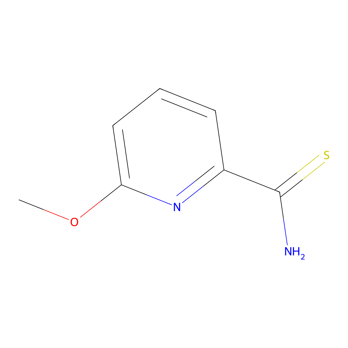 6-Methoxypyridine-2-carbothioamide molecular structure, CAS 134789-88-1