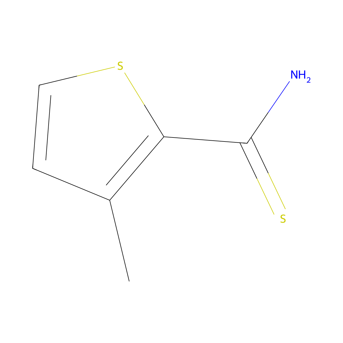 3-Methylthiophene-2-carbothioamide molecular structure, CAS 134789-89-2