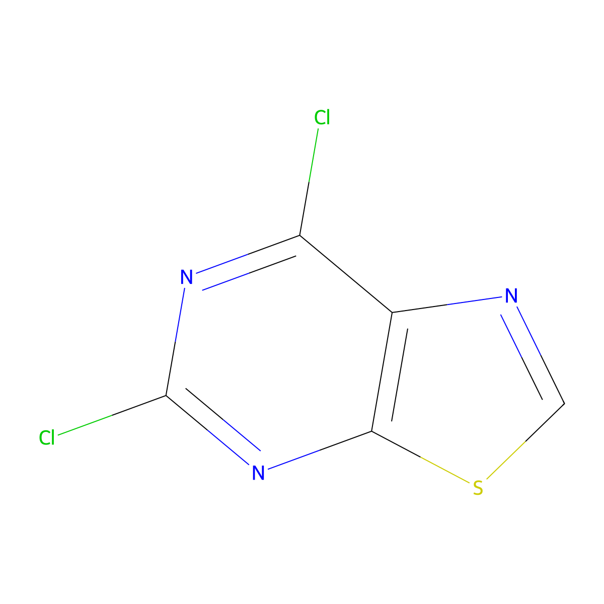 5,7-Dichlorothiazolo(5,4-d)pyrimidine molecular structure, CAS 13479-88-4