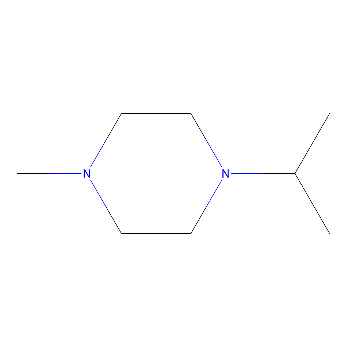 1-Isopropyl-4-methylpiperazine molecular structure, CAS 13480-33-6