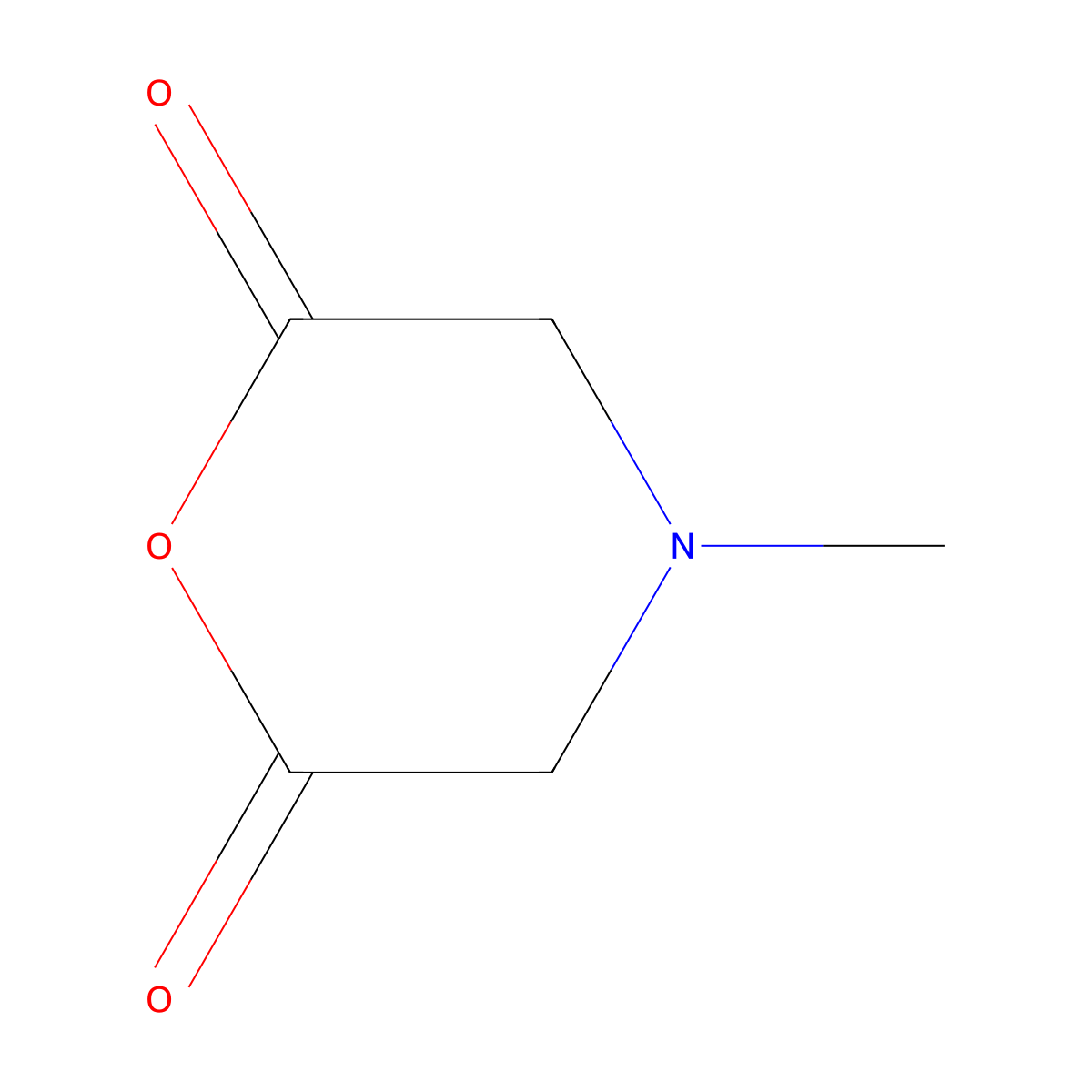 4-Methylmorpholine-2,6-dione molecular structure, CAS 13480-36-9