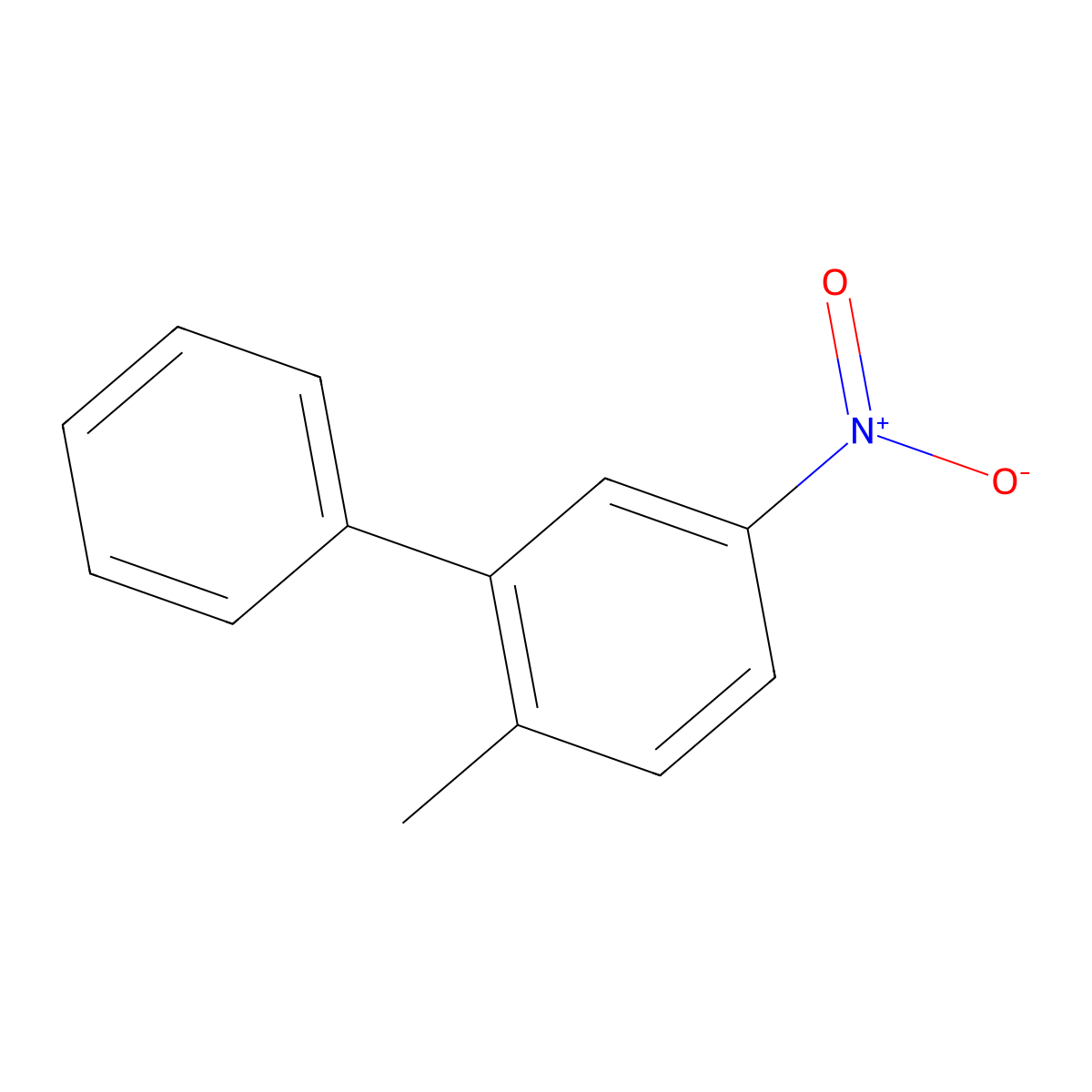 2-Methyl-5-nitrobiphenyl molecular structure, CAS 13480-38-1