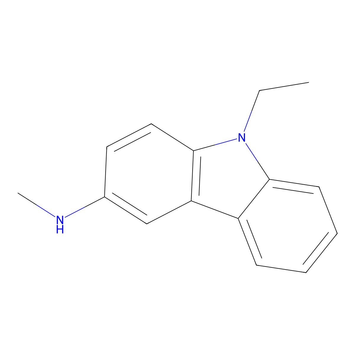 9-Ethyl-N-methyl-9H-carbazol-3-amine molecular structure, CAS 1348069-76-0