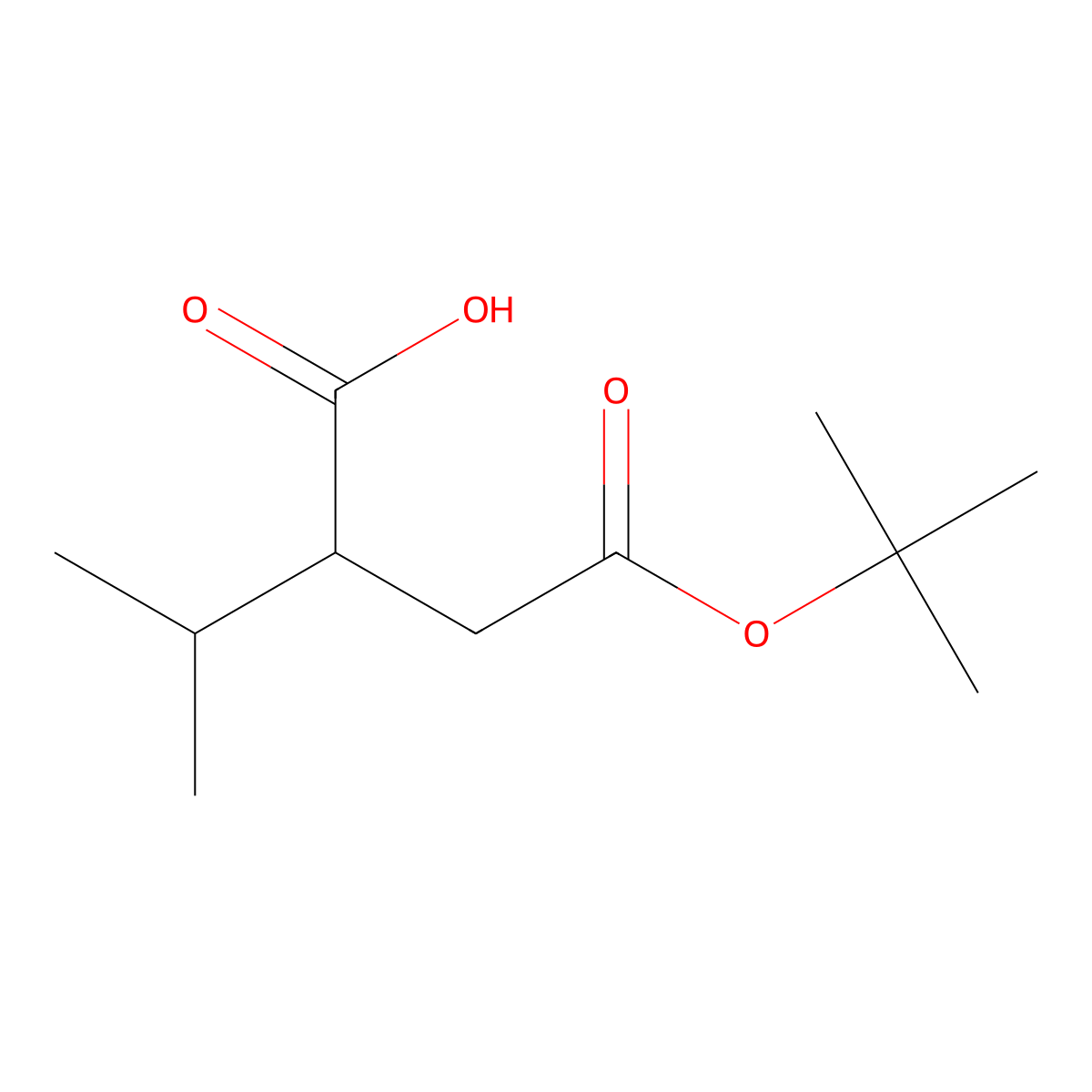 (S)-4-(Tert-butoxy)-2-isopropyl-4-oxobutanoic acid molecular structure, CAS 134807-43-5