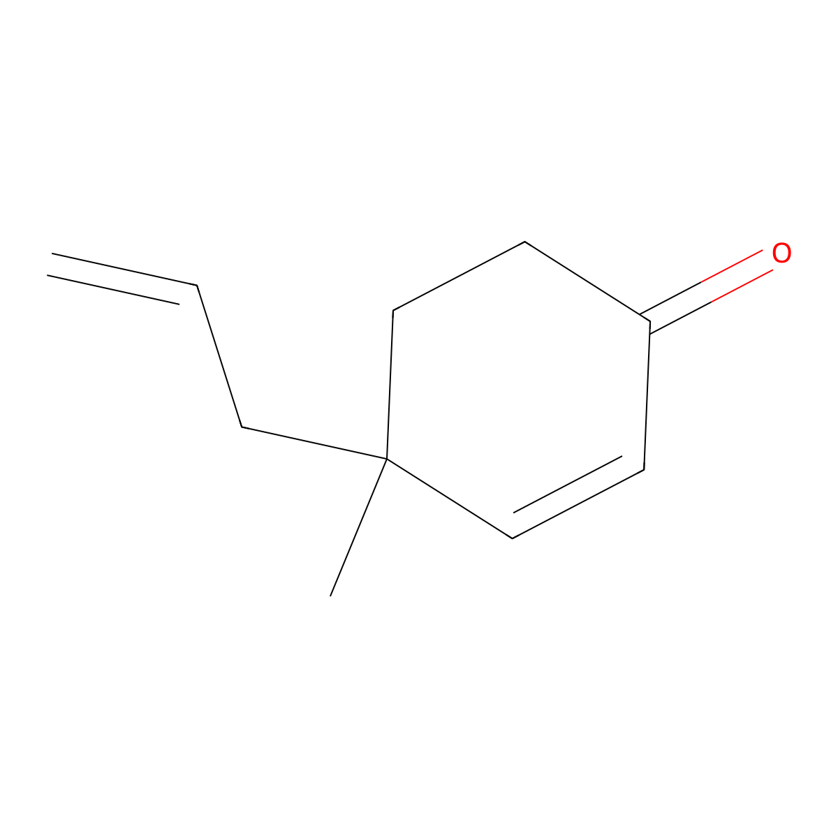 4-Allyl-4-methylcyclohex-2-enone molecular structure, CAS 13481-16-8