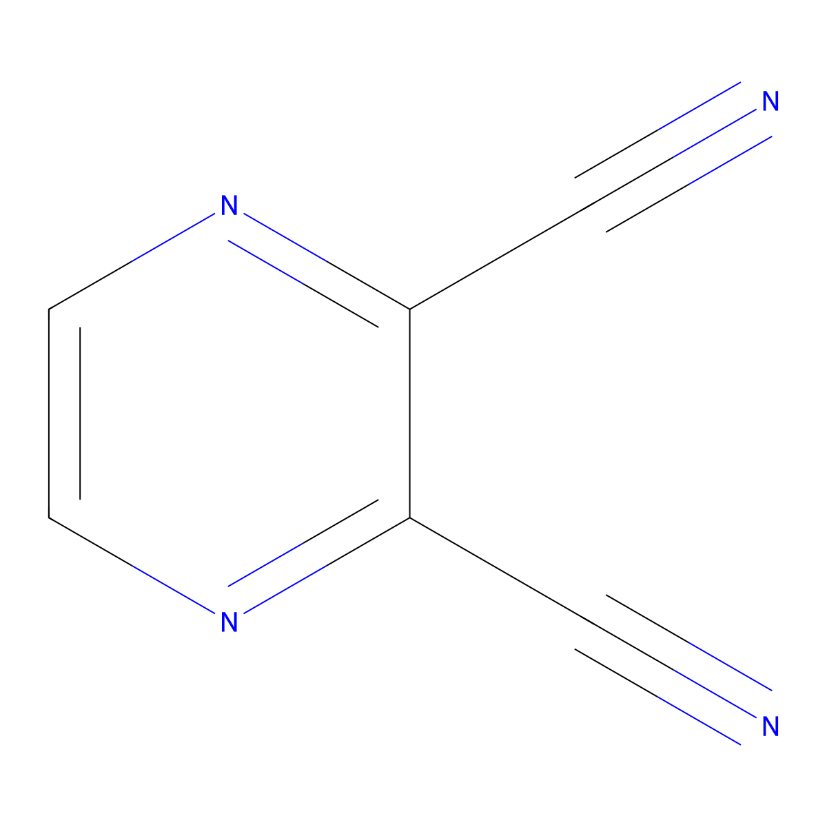 2,3-Dicyanopyrazine molecular structure, CAS 13481-25-9