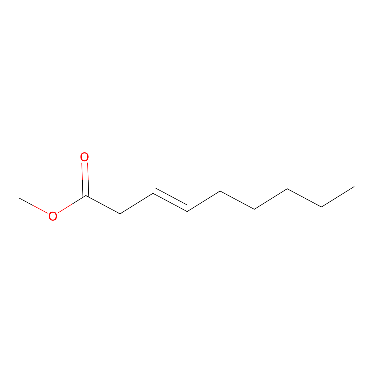 Methyl 3-nonenoate molecular structure, CAS 13481-87-3