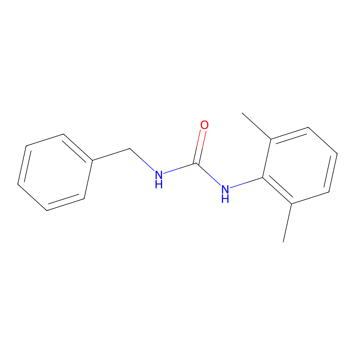 1-Benzyl-3-(2,6-xylyl)urea molecular structure, CAS 134810-44-9