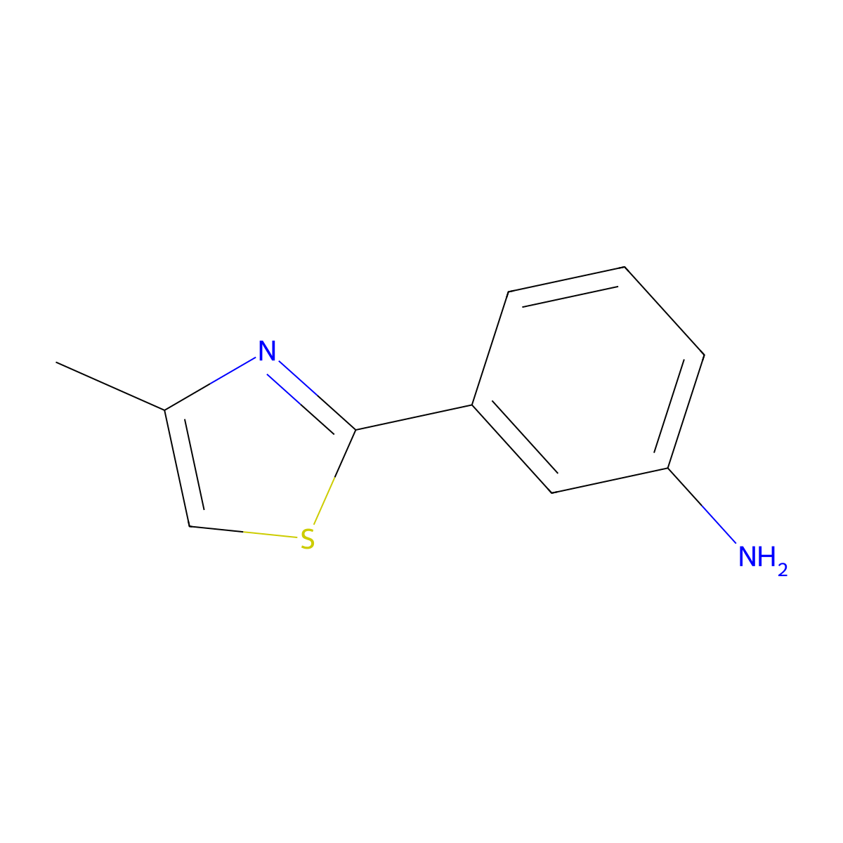 3-(4-Methyl-1,3-thiazol-2-yl)aniline molecular structure, CAS 134811-93-1